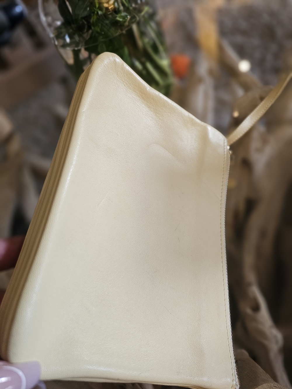 Celine Beige Leather Crossbody Bag - Picture 12 of 16